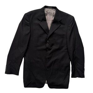 RARE VINTAGE 80s Monsieur by Givenchy Black Wool Jacket 40R